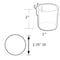 Azar Displays 3" Diameter Cup Display for Pegboard or Slatwall, PK10 224053 - alternate 2